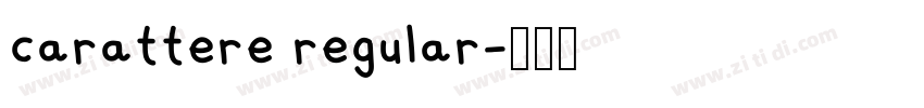 carattere regular字体转换
